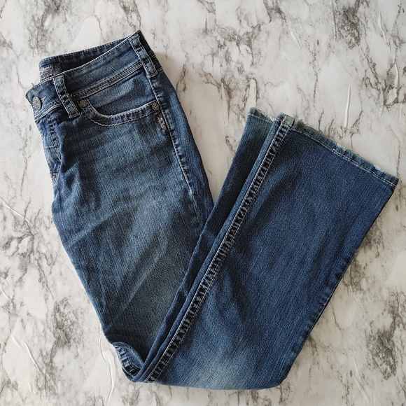 Silver womens Suki Surplus Western Glove Works Jeans 29 - Picture 2 of 6